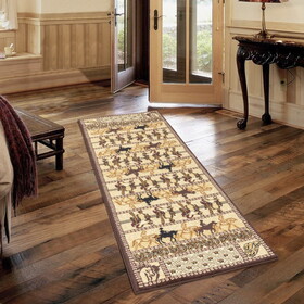 Tribes GC_YLS4009 Beige 2 ft. 7 in. x 7 ft. 3 in. Southwest Area Rug