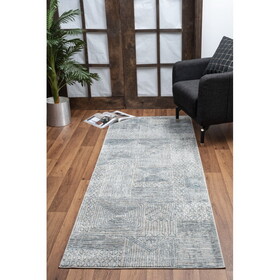 Elegance GC_CNC6009 Blue 2 ft. 7 in. x 7 ft. 3 in. Area Rug
