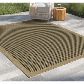 Earth GC_NTL1003 Jute/Black 7 ft. 10 in. x 10 ft. 3 in. Indoor/Outdoor Area Rug P-B186P198817