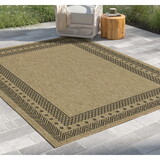 Earth GC_NTL1006 Jute/Black 7 ft. 10 in. x 10 ft. 3 in. Indoor/Outdoor Area Rug P-B186P198826