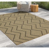 Earth GC_NTL1010 Jute/Black 7 ft. 10 in. x 10 ft. 3 in. Indoor/Outdoor Area Rug P-B186P198838