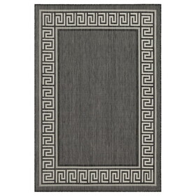 Sunshine GC_HAR2002 Anthracite 7 ft. 10 in. x 10 ft. 3 in. Indoor/Outdoor Area Rug P-B186P198856