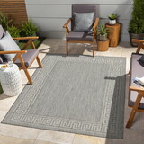 Sunshine GC_HAR2003 Silver 7 ft. 10 in. x 10 ft. 3 in. Indoor/Outdoor Area Rug P-B186P198859