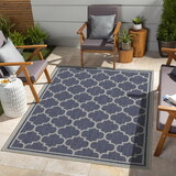 Sunshine GC_HAR2004 Blue 7 ft. 10 in. x 10 ft. 3 in. Indoor/Outdoor Area Rug P-B186P198862