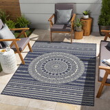 Sunshine GC_HAR2016 Blue 7 ft. 10 in. x 10 ft. 3 in. Indoor/Outdoor Area Rug P-B186P198898