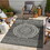 Sunshine GC_HAR2017 Anthracite 2 ft. 7 in. x 7 ft. 3 in. Indoor/Outdoor Area Rug B186P198903