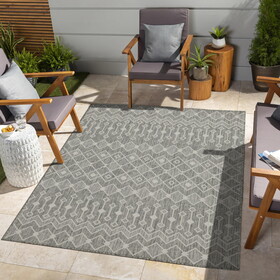 Sunshine GC_HAR2021 Silver 7 ft. 10 in. x 10 ft. 3 in. Indoor/Outdoor Area Rug P-B186P198913