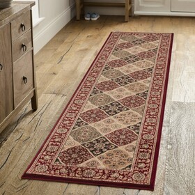 Manchester GC_HER5005 Red 2 ft. 7 in. x 9 ft. 10 in. Area Rug B186P316793