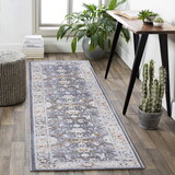NAAR PAYAS Collection 2X8 Blue/Traditional Non-Shedding Living Room Bedroom Dining Home Office Stylish and Stain Resistant Area Rug B189P183438