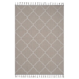 NAAR Guros Collection 8X10 Ivory /Trellis Indoor/Outdoor Area Rug B189P183470