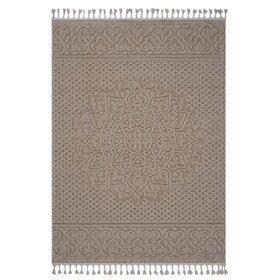 NAAR Guros Collection 6X9 Beige /Medallion Indoor/Outdoor Area Rug B189P183479