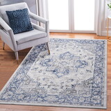 NAAR MARFI Collection 8X10 Blue/Grey/Oriental Non-Shedding Living Room Bedroom Dining Home Office Stylish and Stain Resistant Area Rug B189P183493
