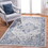 NAAR MARFI Collection 8X10 Blue/Grey/Oriental Non-Shedding Living Room Bedroom Dining Home Office Stylish and Stain Resistant Area Rug B189P183493