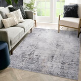 NAAR MARFI Collection 5X7 Ivory/Sand/Abstract Non-Shedding Living Room Bedroom Dining Home Office Stylish and Stain Resistant Area Rug B189P183501