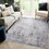 NAAR MARFI Collection 5X7 Ivory/Sand/Abstract Non-Shedding Living Room Bedroom Dining Home Office Stylish and Stain Resistant Area Rug B189P183501