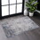 NAAR MARFI Collection 2X3 Silver/Blue/Abstract Non-Shedding Living Room Bedroom Dining Home Office Stylish and Stain Resistant Area Rug B189P183504