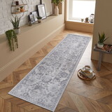NAAR MARFI Collection 2X8 Grey/Silver/Oriental Non-Shedding Living Room Bedroom Dining Home Office Stylish and Stain Resistant Area Rug B189P183514