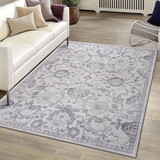 NAAR MARFI Collection 8X10 Grey/Silver/Oriental Non-Shedding Living Room Bedroom Dining Home Office Stylish and Stain Resistant Area Rug B189P183517