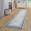 NAAR MARFI Collection 2X8 Blue/Ivory/Bordered Non-Shedding Living Room Bedroom Dining Home Office Stylish and Stain Resistant Area Rug B189P183527