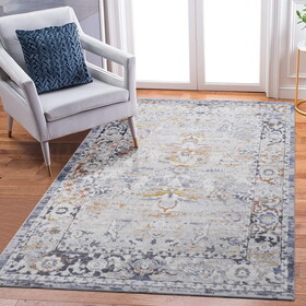 NAAR PAYAS Collection 8X10 Ivory/Grey /Traditional Non-Shedding Living Room Bedroom Dining Home Office Stylish and Stain Resistant Area Rug B189P183544