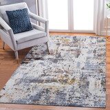 NAAR PAYAS Collection 5X7 Ivory/Blue /Abstract Non-Shedding Living Room Bedroom Dining Home Office Stylish and Stain Resistant Area Rug B189P183557