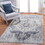 NAAR PAYAS Collection 5X7 Cream/Blue /Medallion Non-Shedding Living Room Bedroom Dining Home Office Stylish and Stain Resistant Area Rug B189P183571