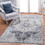 NAAR PAYAS Collection 6X9 Cream/Blue /Medallion Non-Shedding Living Room Bedroom Dining Home Office Stylish and Stain Resistant Area Rug B189P183572