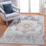 NAAR PAYAS Collection 5X7 Cream/Gold /Medallion Non-Shedding Living Room Bedroom Dining Home Office Stylish and Stain Resistant Area Rug B189P183576
