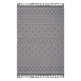 NAAR Guros Collection 6X9 Grey/White /Geometric Indoor/Outdoor Area Rug B189P183587