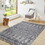 NAAR Guros Collection 4X6 White/Gray /Traditional Indoor/Outdoor Area Rug B189P183595