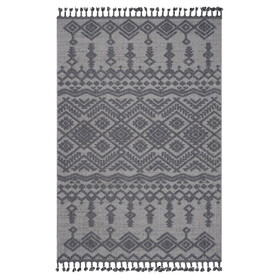 NAAR Guros Collection 4X6 White/Gray /Traditional Indoor/Outdoor Area Rug B189P183595