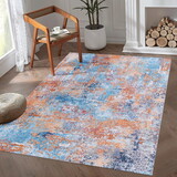 Naar 6x9 Area Rugs, Washable Rug, Low-Pile, Non-Slip, Non-Shedding, Foldable, Kid & Pet Friendly - Area Rugs for living room, bedroom, kitchen, dining room rug - Perfect Gifts, (Multi, 6' x 9')