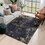 Naar 9x12 Area Rug for Dining Room, Washable Rug, Low-Pile, Non-Slip, Non-Shedding, Foldable, Kid & Pet Friendly - Area Rugs, (Black+Gold, 9' x 12') B189P188986
