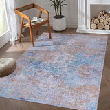 Naar Area Rugs 9x12 Living Room, Washable Rug, Low-Pile, Non-Slip, Non-Shedding, Foldable, Kid & Pet Friendly - Area Rugs for living room, bedroom, kitchen, dining room rug - (yellow, 9' x 12')