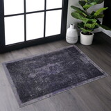 Naar 2x3, Machine Washable Area Rugs, Low-Pile, Non-Slip, Non-Shedding, Foldable, Kid & Pet Friendly - Area Rugs, Perfect Gifts, (Anthracite, 2'x3') B189P189038