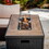 43" Fire Pit Table with Glass Shield with cover B190P193531