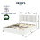 Anda Patented 2-Drawers Storage Bed Queen Size Ivory Boucle Upholstered Platform Bed, Tufted Headboard, Wooden Slat Mattress Support, No Box Spring Needed B191P191660