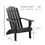 HIPS Folding Adirondack Chair, Ultra Durable Weather Resistant Design, Real Wood Look, Easy Folding with No Pins Needed, 300 lb Capacity, Black B192P191865
