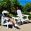 HIPS Folding Adirondack Chair, Ultra Durable Weather Resistant Design, Real Wood Look, Easy Folding with No Pins Needed, 300 lb Capacity, White B192P191868