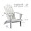 HIPS Folding Adirondack Chair, Ultra Durable Weather Resistant Design, Real Wood Look, Easy Folding with No Pins Needed, 300 lb Capacity, White B192P191868