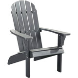 HIPS Classic Adirondack Chair, Ultra Durable Weather Resistant Design, Real Wood Look, 300 lb Capacity, Grey B192P191872