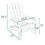 HDPE Folding Adirondack Chair, Ultra Durable Weather Resistant Design, Easy Folding Design, 300 lb Capacity, White B192P191895
