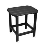 HDPE Compact Side Table, Perfect for Indoor/Outdoor Use, Ultra Durable Weather Resistant Design, Black B192P191904