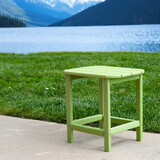 HDPE Compact Side Table, Perfect for Indoor/Outdoor Use, Ultra Durable Weather Resistant Design, Green B192P191905
