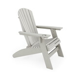 Dark Gray Adirondack Chair - Sturdy HDPE Poly Lumber for Poolside, Patio, and Garden Relaxation B195P198767