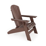 Brown Adirondack Chair - Sturdy HDPE Poly Lumber for Poolside, Patio, and Garden Relaxation B195P198769