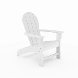 White Adirondack Chair - Premium HDPE Poly Lumber for Pool, Patio, and Garden Elegance B195P198777