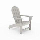 Dark Gray Adirondack Chair - Premium HDPE Poly Lumber for Pool, Patio, and Garden Elegance B195P198779