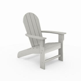 Dark Gray Adirondack Chair - Premium HDPE Poly Lumber for Pool, Patio, and Garden Elegance B195P198779