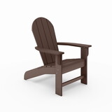 Brown Adirondack Chair - Premium HDPE Poly Lumber for Pool, Patio, and Garden Elegance B195P198781